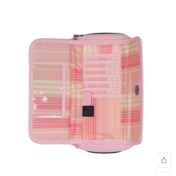 NWT Lug Kickflip Love Satin Luxe VL RFID Wallet in Bubble Pink 🫧 🩷